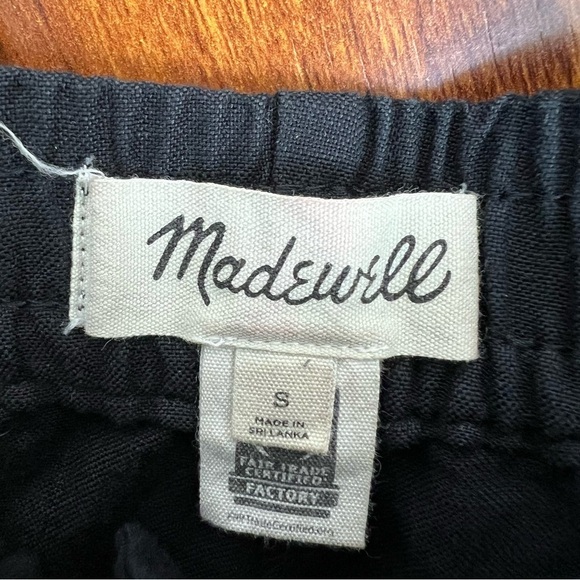 Madewell Tailored Tapered Black Linen Blend Pants Size S - Picture 6 of 8